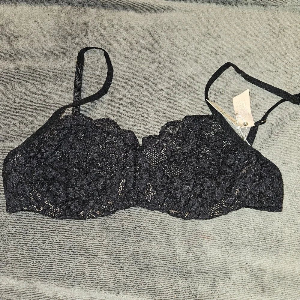 WE ARE HAH Hook Up Bra SIZE 30-38 D 32-40 DD Noir Black Free People NEW - Picture 4 of 4